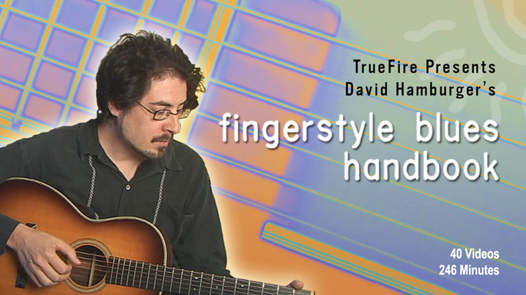 Beginner Guitar Lessons Fingerstyle Blues Handbook David Hamburger - 